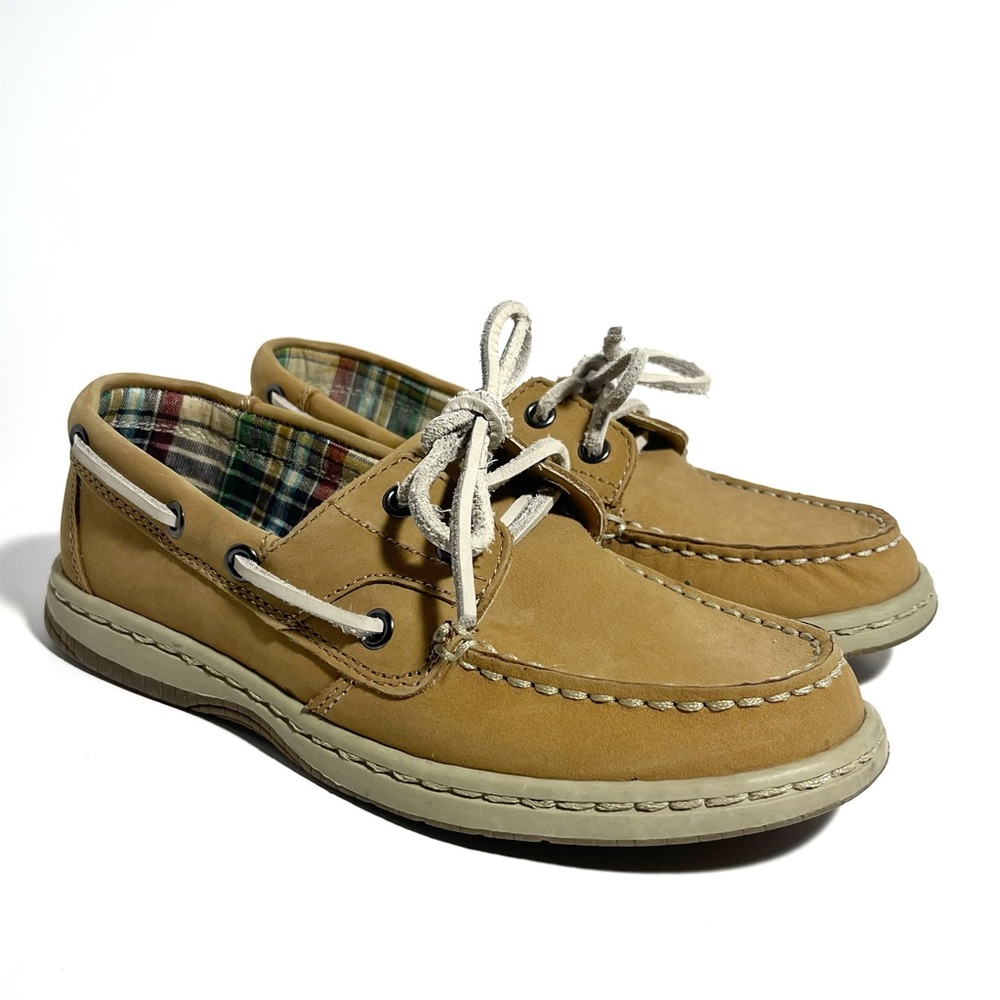 Bass Women’s Leather Boat Shoe, Size 6M